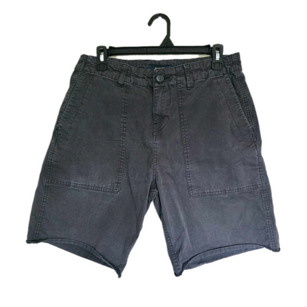 Roark Mens Gray Utility Shorts Raw Hem 30 Gorpcore Rugged Outdoor
